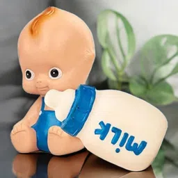 ragvee Squeeze Doll with Feeding Bottle Bath Toys for Kids Baby Bath Toys Rattle image 2