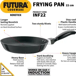 hawkins Futura Frying (INF20) Fry Pan 20 cm diameter 1 L capacity image 2