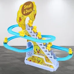 sbe New Duck Slide Toy Set, Automatic Stair-Climbing Race Track Set image 1