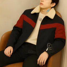 jammy & kammo Men Solid, Colorblock Bomber Jacket-picture-10