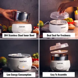 instacuppa Automatic Probiotic-Rich Yogurt Maker with Auto Temperature Regulation | 1 Litre Yogurt Maker image 4