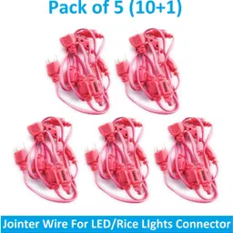 sauran 1 LEDs 1 m Pink Steady String Rice Lights image 1