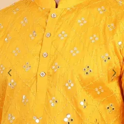 tasva fab Men Embroidered Cotton Blend Straight Kurta image 3