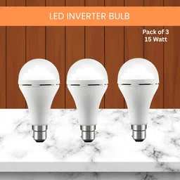 sacro 15W Rechargeable Emergency Inverter LED Bulb, Upto 4 Hours Battery For HomeAV448 4 hrs Bulb Emergency Light image 1