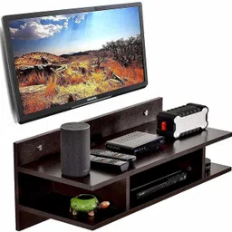 eco handicrafts Wooden wall set top box stand MDF (Medium Density Fiber) Wall Shelf. Wooden Wall Shelf image 2