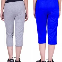 feelblue Solid Women Three Fourths image 2