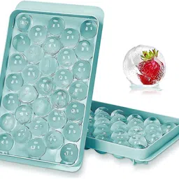 2 Pack Round Ice Ball Tray for Cocktails Blue Silicone Ice Ball Tray-image-30