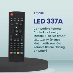 RESORB LED 337A Compatible Remote Control for Iconic, Mitashi Remote Control for Iconic, Mitashi, T-Series Smart LED, LCD TV Remote Controller image 2