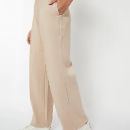 max Women Solid Beige Track Pants-picture-42