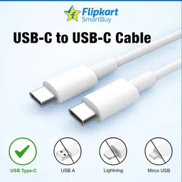 Flipkart SmartBuy USB Type C Cable 3 A 1 m TPE 60 watt Fast Charging Type C to Type C Data Cable Compatible with Samsung/Nothing/Google/Apple iPhone 15/16 c type c cable | c to c data cable | Laptop Type C Cable | Macbook Cable | Compatible with iPhone 15/16 Series, Samsung Galaxy S21 Ultra, S20 & Other Devices image 4