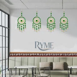 ryme Handmade Decorative Woollen Ring Wall Door Hanging (Pack of 4) Wool Windchime image 4