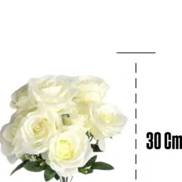 priyam shopping hub Artificial White Flower Bunch 7 Stiick 7 Flower White Sunflower Artificial Flower image 4