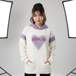 bartus Women Full Sleeve Printed Hooded Sweatshirt image 4