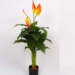 arick decor Artificial Spathiphyllum Plant with Pot image 2