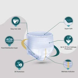 eldry Unisex | Premium Soft Adult Pant Style Diapers | Extra Large (XL) | (Pack of 1) Adult Diapers - XL image 3