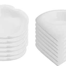 neena crockeries Plastic Sauce Bowl Acrylic PVC Free Unbreakable Food Grade Flower Dip and Triangle Deep Dip-picture-27