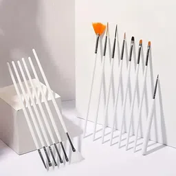 roodiles 15-Piece Nail Art Brush Tool Kit with 2 Makeup Blenders for Precise Salon Design image 3