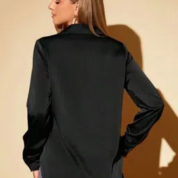 fabium Women Regular Fit Solid Double Collar Formal Shirt image 2