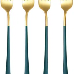 arqivo Dinner Fork 4 Pieces, 304 Stainless Steel 21cm Forks Spoon ,Green Color Forks Stainless Steel Dinner Fork Set-picture-17
