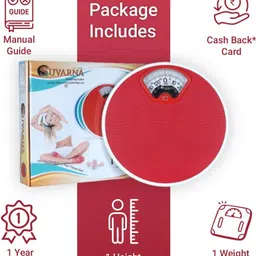 SUVARNA Galaxy Red Analog Weighing Scale | Mechanical Weight Machine for Home & Gym Weighing Scale image 5