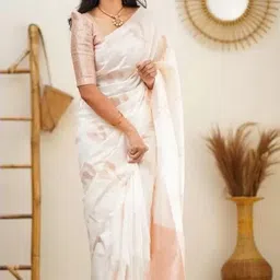 kivera Self Design, Woven Kanjivaram Pure Silk Saree image 5