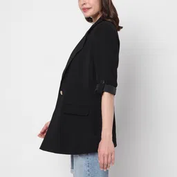 vero moda Women Solid Single Breasted Casual Blazer image 3