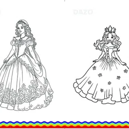 dazo New Our Helpers + Princess|Premium Coloring Book|Junior Hobbyist and Artists Sketch Pad image 2