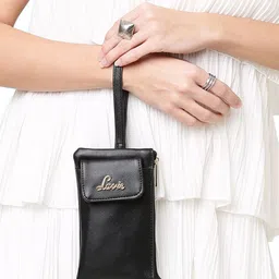 Lavie Kami Women Black Solid Multi Utility Mobile Pouch-picture-44