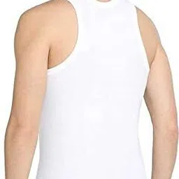 anax authentic Pack of 2 Pure Cotton Red and White Gym Vest For Men Large Men Vest image 2