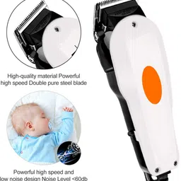 QGS Titanium Wired V1 Professional Hair Clipper Electric Low Sound Beard Moustache Trimmer 0 min Runtime 10 Length Settings image 4