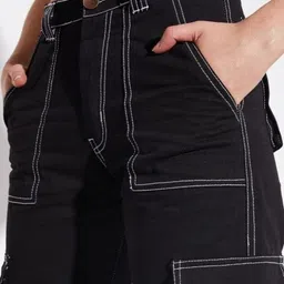 metronaut Women Jogger Fit Mid Rise Black Jeans image 4