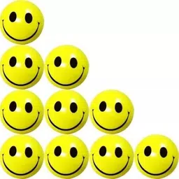 jmv Smiley Soft Ball for Kids and Adults, a Stress Relief Toy, Non Toxic Toy.- 3 mm image 2