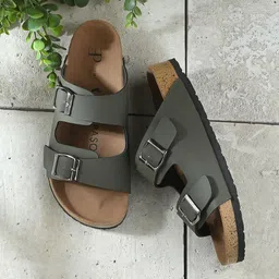 El Paso Women Open Toe Flats with Buckles-picture-19