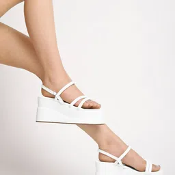 Shoetopia Girls Textured Wedge Pumps with Buckles-picture-31