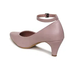 VALIOSAA Pink Kitten Pumps with Buckles image 2