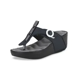 Adda Women Grey Solid Wedge Heels with Buckles image 3