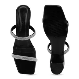 DressBerry PU Block Sandals with Buckles image 3