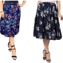 maiyyaa collection Women Printed A-line Multicolor Skirt-picture-40