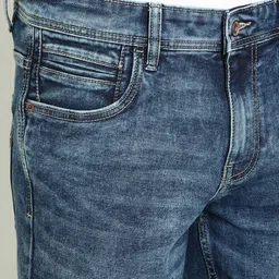 indian terrain Men Slim Mid Rise Blue Jeans image 3