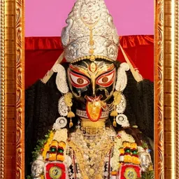 galaxsy MAA KALI GLAMOROUS GOLDEN BORDER (5 inch x 7 inch) Religious Frame image 1