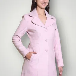 troo blue Women Solid Double Breasted Casual Blazer image 1