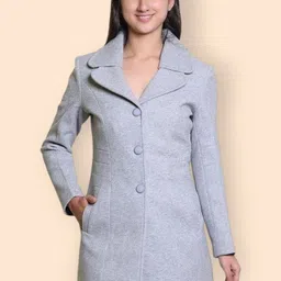 Women Solid Double Breasted Casual Blazer-image-86