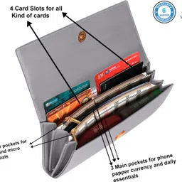 g m w Casual Grey Clutch image 3