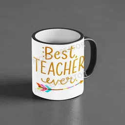 acrebees Best Teacher Ever Black Coffee|Gift For Best Teacher|Teacher Day Gift-17 Ceramic Coffee Mug image 3
