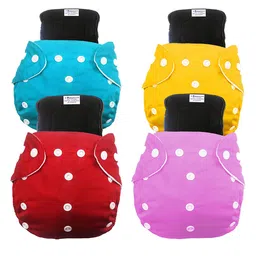 Babymoon Set Of 4 Washable Adjustable Reusable Cloth Diaper With Insert-picture-4