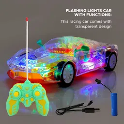 buddynjoy BJ Gear Simulation Remote Control Rechargeable Car, Sound & 3D Light Toys image 3