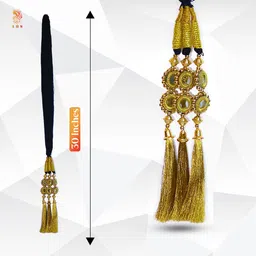 a h s Patiala Shahi Parandi Punjabi Volumizer Choti paranda Golden Pack_of 1 Hair Extension image 3