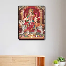 glpri NAV DURGA PAINTING Digital Reprint 11 inch x 14 inch Painting image 2