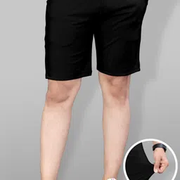 ynam Solid Men Black Casual Shorts-picture-23