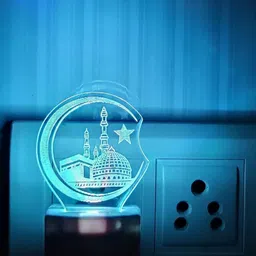 rivine MADINA ROUND Acrylic 3D Illusion 7 Colour Changing LED Plug and Play Night Lamp Night Lamp-picture-14